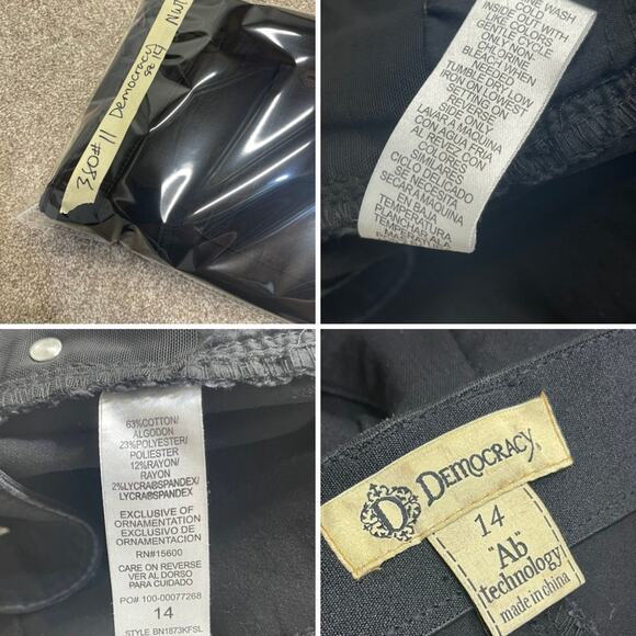 Democracy Womens Ab technology freedom ankle jeans sz 14 high rise black jeans - Picture 11 of 12